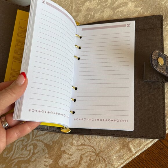 Louis Vuitton Ebene Med. Damier Address/notebook From FRANCE never used - Picture 9 of 16